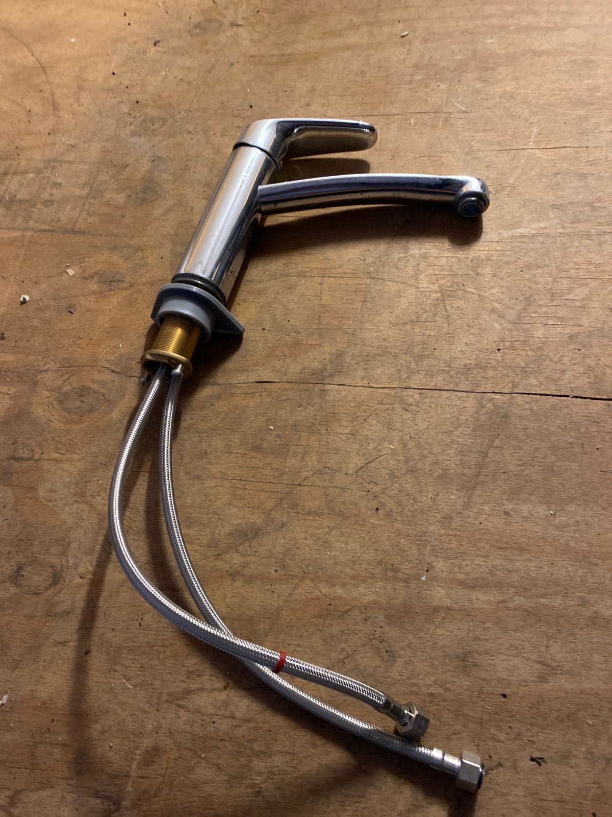 Chromen Keukenkraan met Flexibele Slangen, Ophalen, Gebruikt, Chroom, Kraan