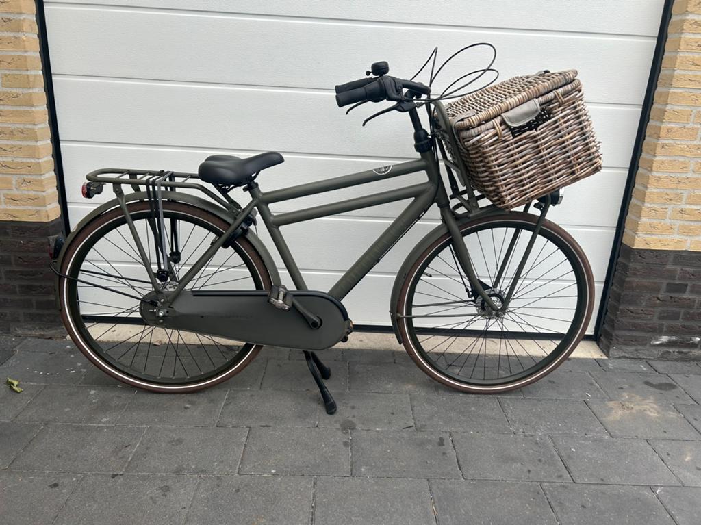 Cortina U4 50cm Stone Bridge Green Matt Herenfiets, Versnellingen, 49 tot 53 cm, Zo goed als nieuw, Trommelrem