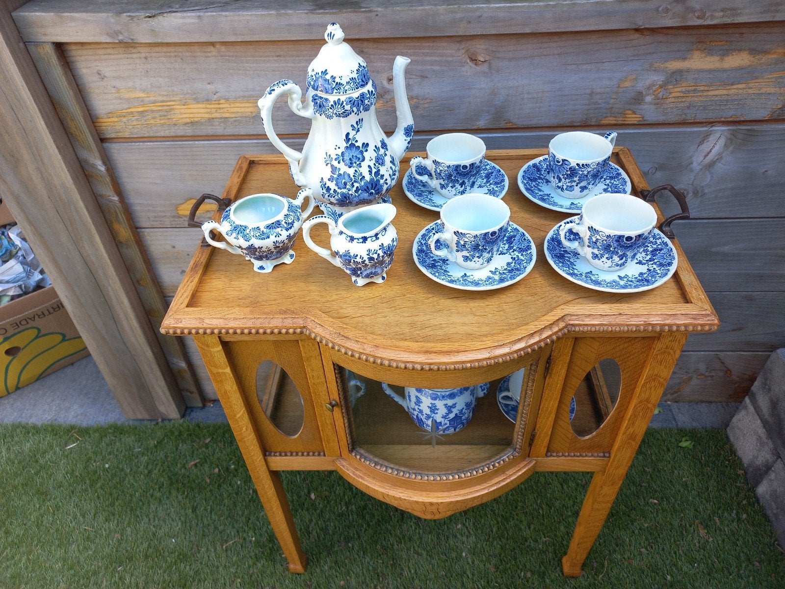 Prachtig Delfts Blauw Theeservies - Boch Frères, Ophalen of Verzenden