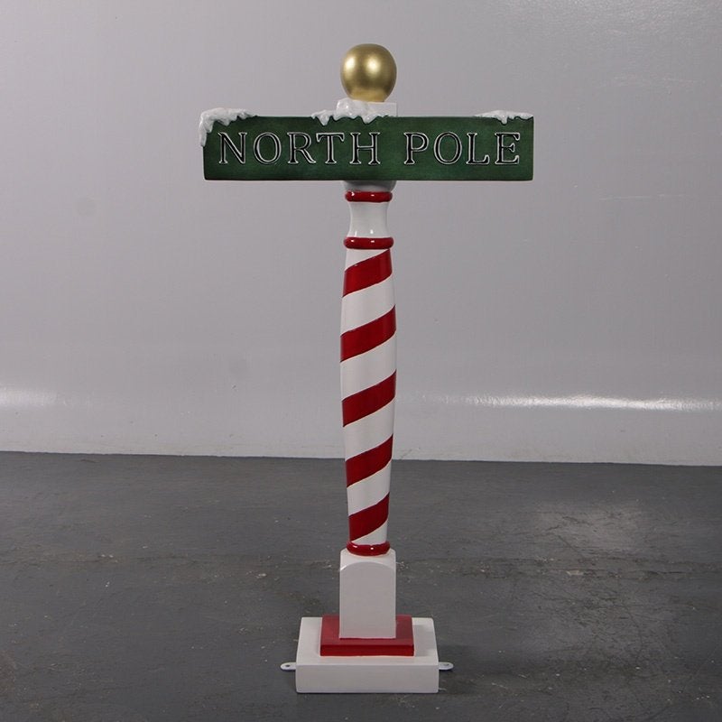 Santa North Pole Sign polyester – Kerstman Hoogte 180 cm