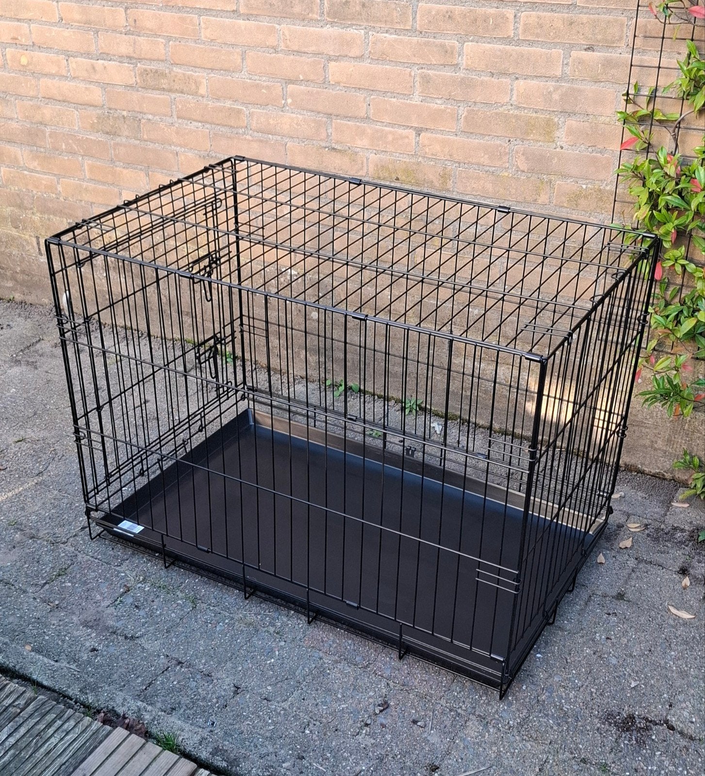 Draadkooi 1-Deur Zwart Friendly Pet, Ophalen, Zo goed als nieuw, 75 tot 110 cm, 65 tot 100 cm