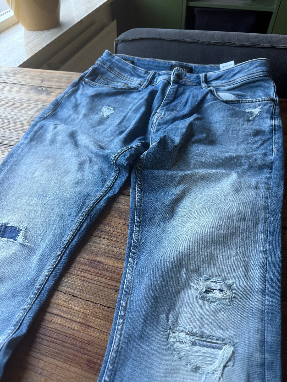Refill Leroy Skinny Jeans W33/L32 - Gedragen, Ophalen of Verzenden, Gedragen, Blauw, W33 - W34 (confectie 48/50)
