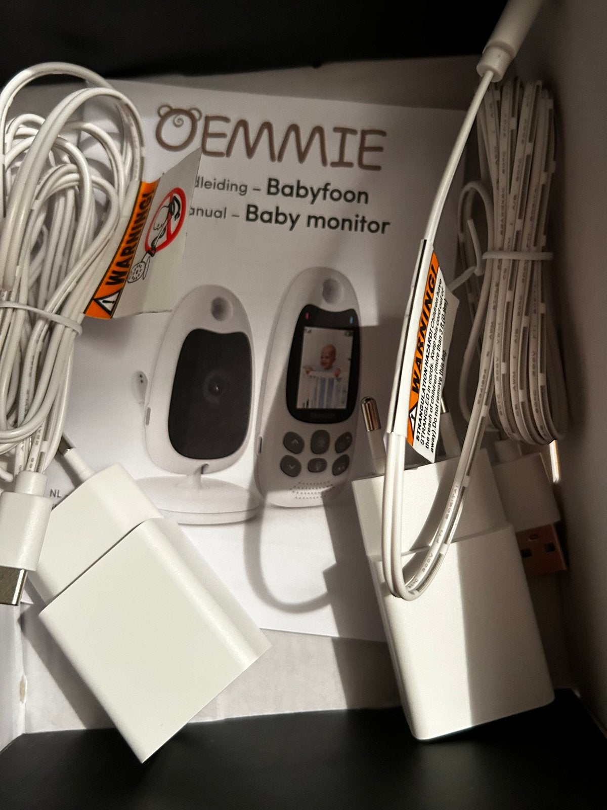 Oemmie Video Babyfoon met Camera & Audio –Geopend/Ongebruik, Ophalen of Verzenden, Zo goed als nieuw, Camera