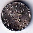 six  pence   1958  Ghana. km. 4, Ophalen of Verzenden, Overige landen, Losse munt