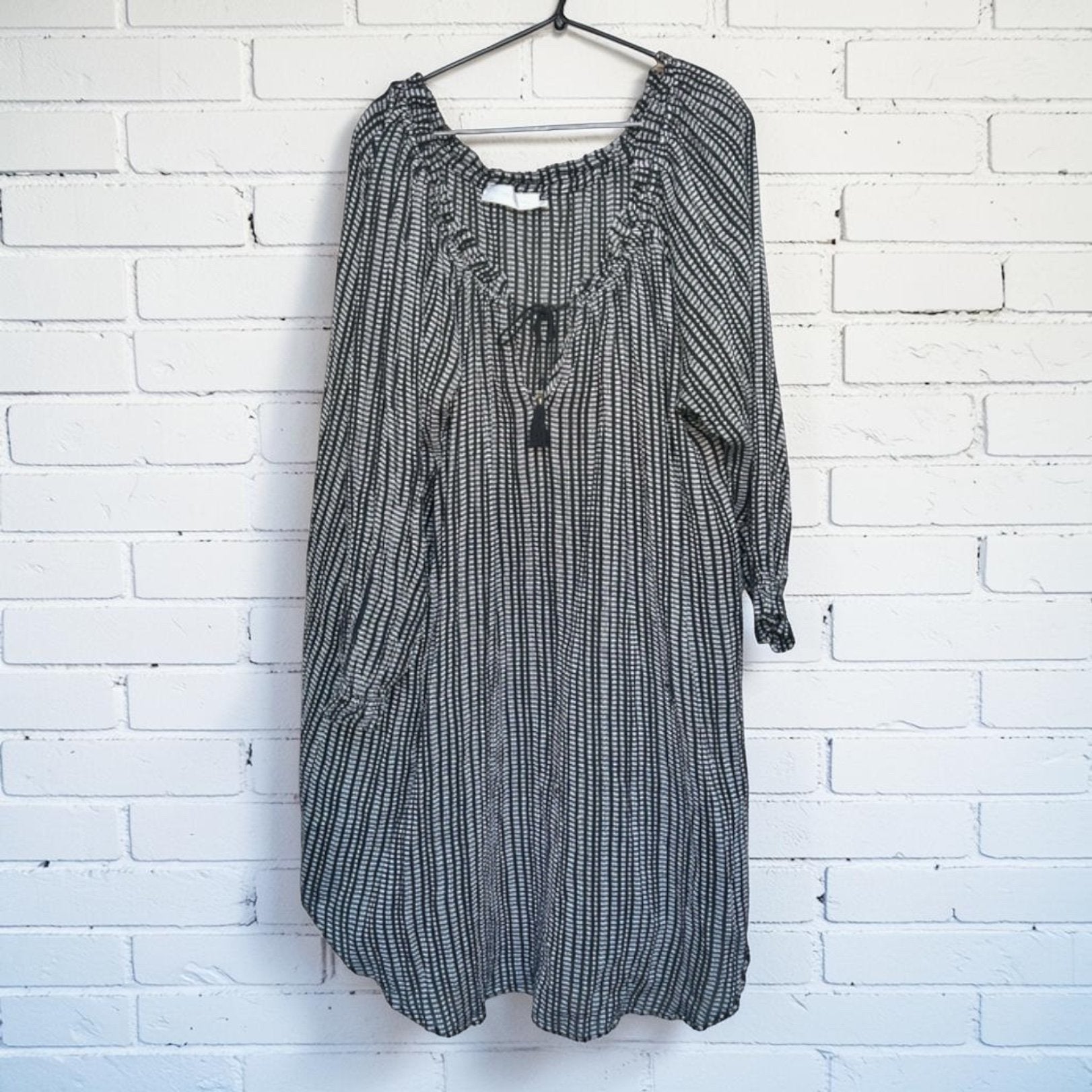 Zimmermann Jurk Maat 1 Zwart Wit Boho Lagenlook Peasant, Maat 38/40 (M), Z, Z, Verzenden