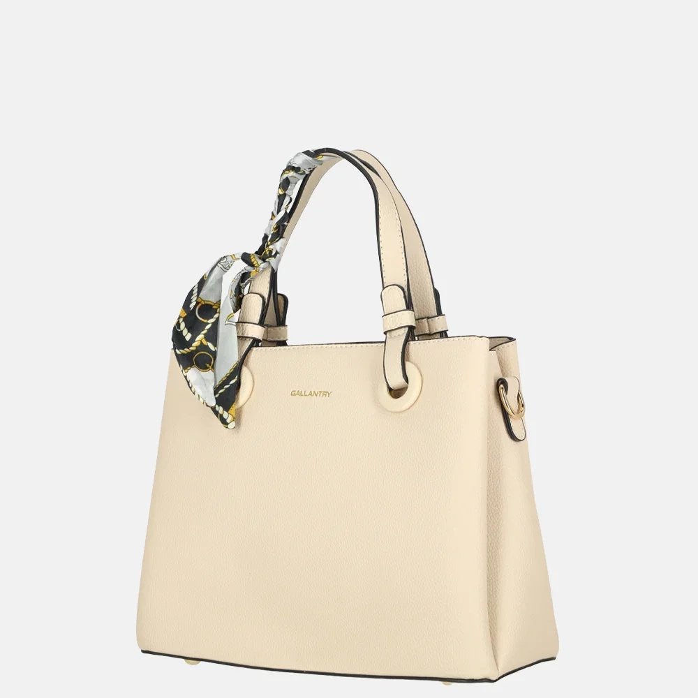 Gallantry Paris Handtas - Crème met Sjaal, Ophalen of Verzenden, Nieuw, Beige, Handtas