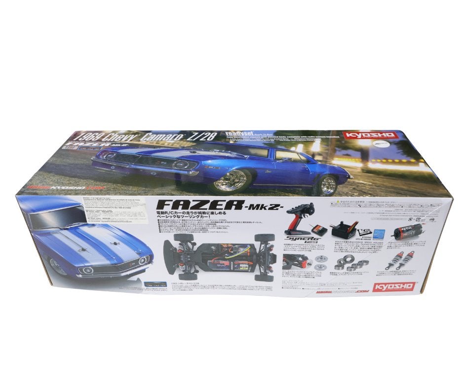 Kyosho Fazer MK2 Chevy Camaro Z28 1969 Blue 1:10 Readyset, Elektro, Nieuw, Ophalen of Verzenden, Schaal 1:10
