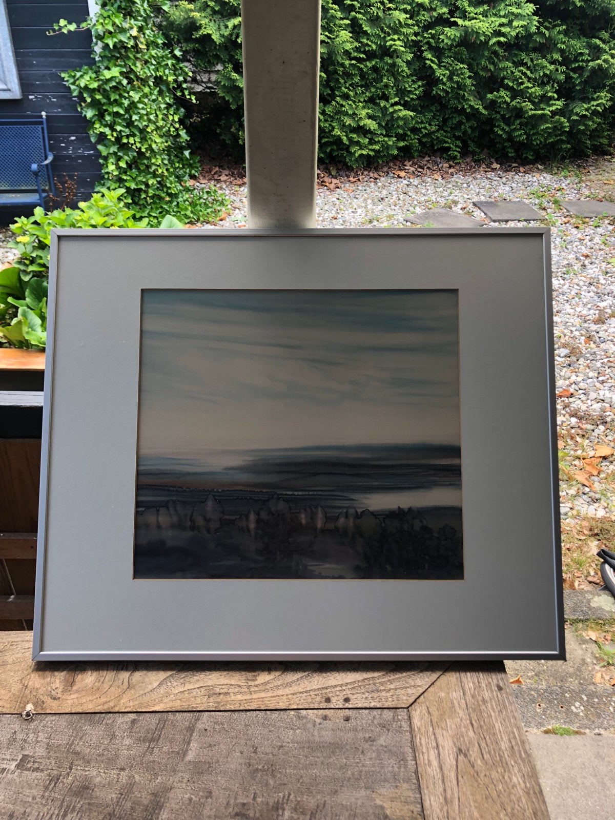 Ingelijste aquarel landschap 62 x 51 cm, Antiek en Kunst, Kunst | Schilderijen | Klassiek, Ophalen