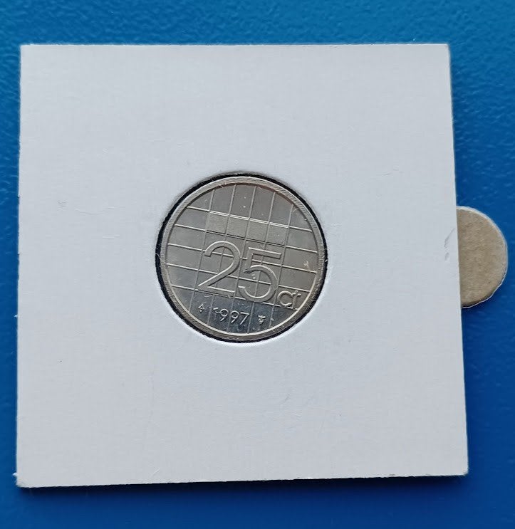 25 cent 1997 Beatrix - UNC, Postzegels en Munten, Munten | Nederland, Verzenden, Koningin Beatrix, 25 cent, Losse munt