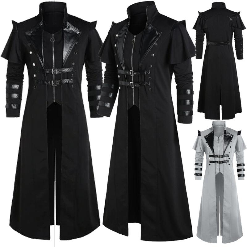 Lange heren piraten jas larp cosplay middeleeuwse trenchcoat, Verzenden, Nieuw