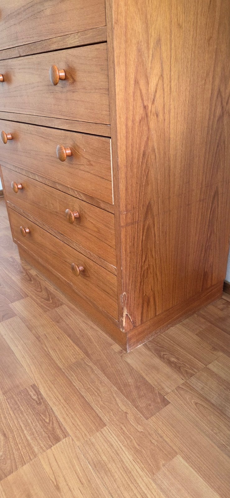 Vintage Teak Houten Ladekast, Huis en Inrichting, Kasten | Ladekasten, Ophalen, Gebruikt, 5 laden of meer, 50 tot 100 cm