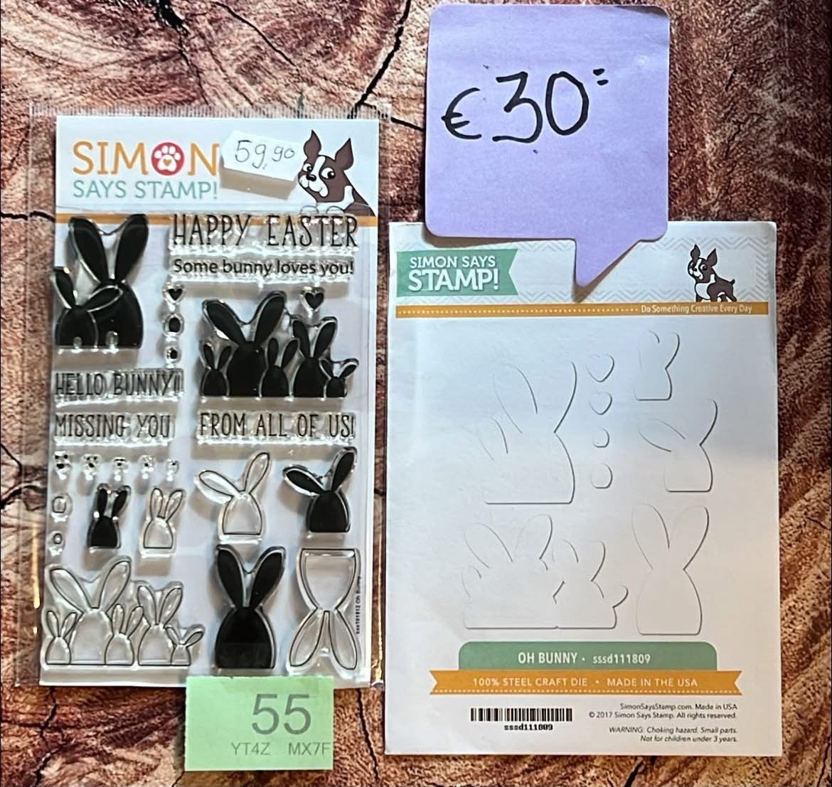 Simon says stamp sets stempels stansen, Ophalen of Verzenden, Zo goed als nieuw, Clearstamp