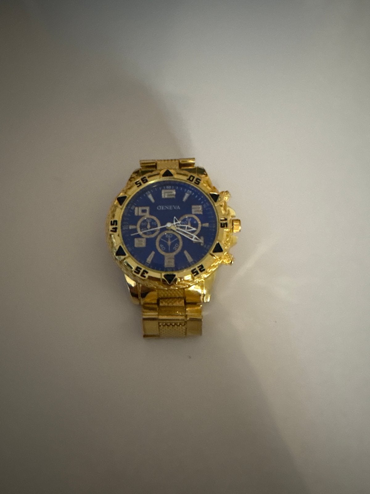 Goudkleurig Geneva horloge, Overige merken, Overige materialen, Gebruikt, Polshorloge
