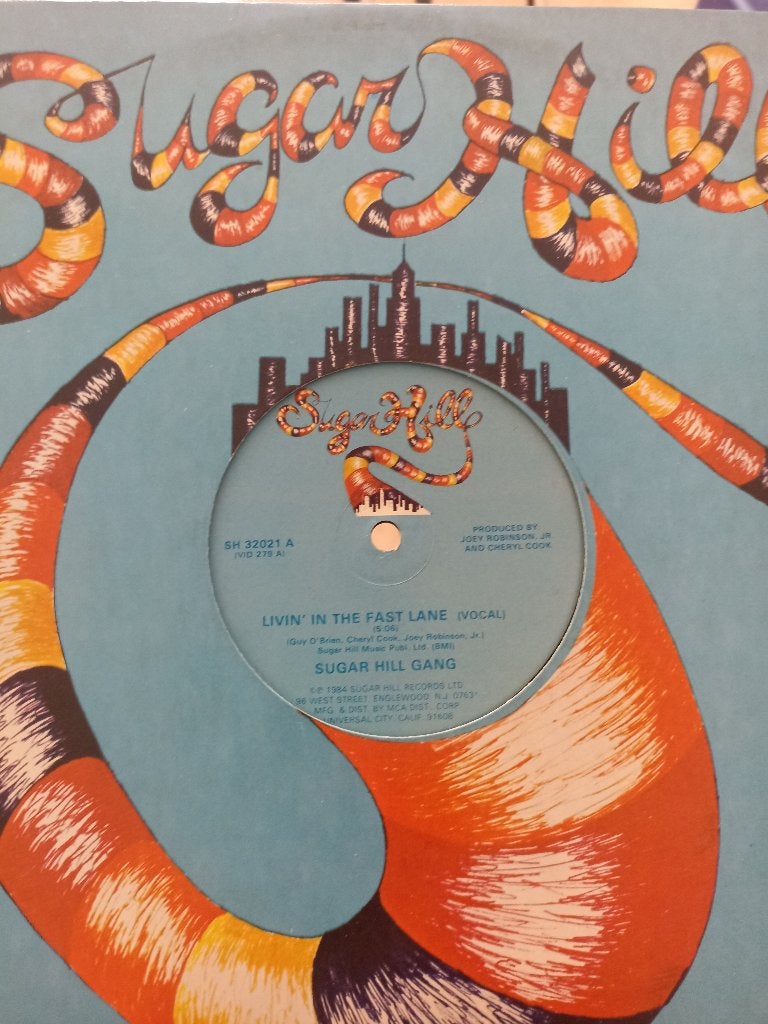 12'' Sugarhill Gang - Livin' in the fast lane, Ophalen of Verzenden, Gebruikt, 12 inch