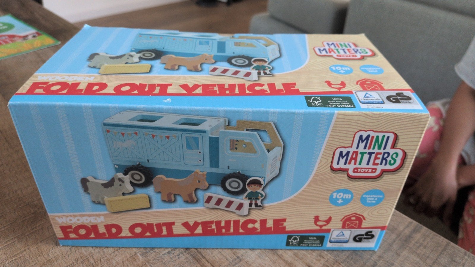 Mini Matters Houten Uitklapbaar Voertuig Boerderij, Kinderen en Baby's, Ophalen, Nieuw, Jongen of Meisje
