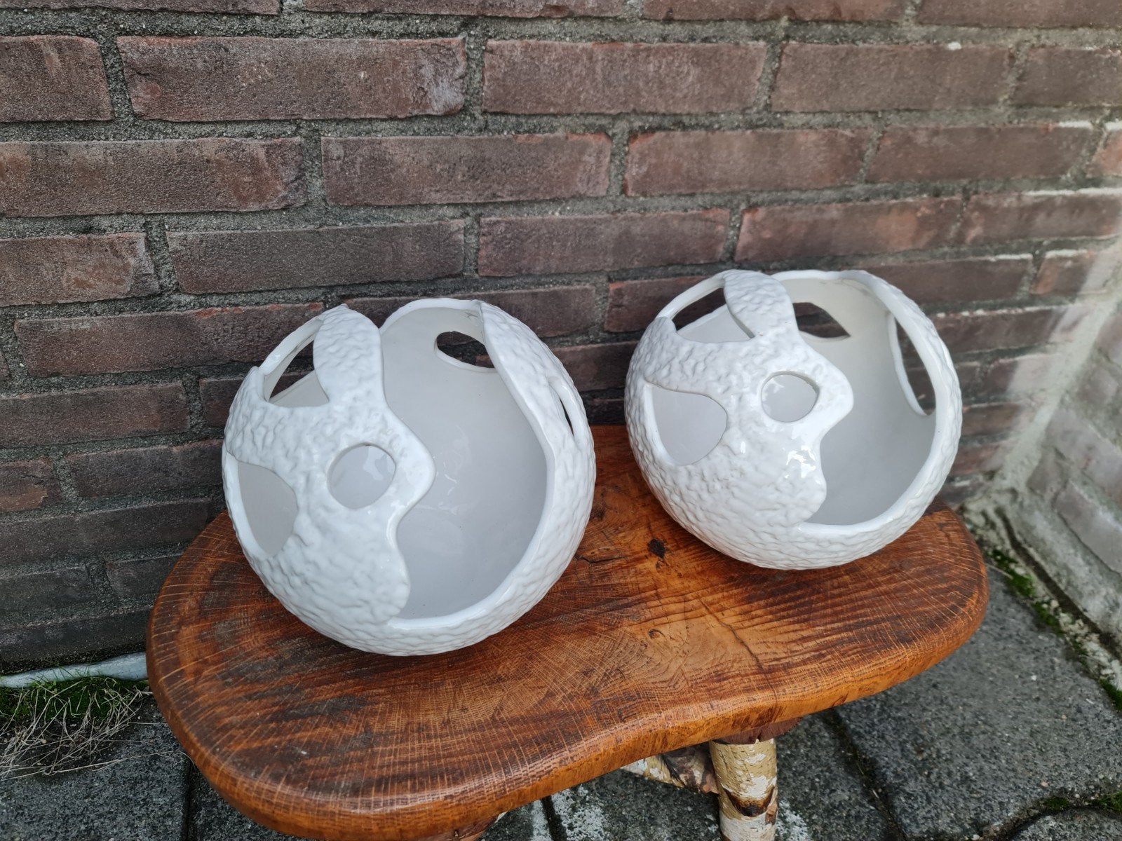 Keramiek aardewerk set organische vorm Halloween mooi uniek, Ophalen