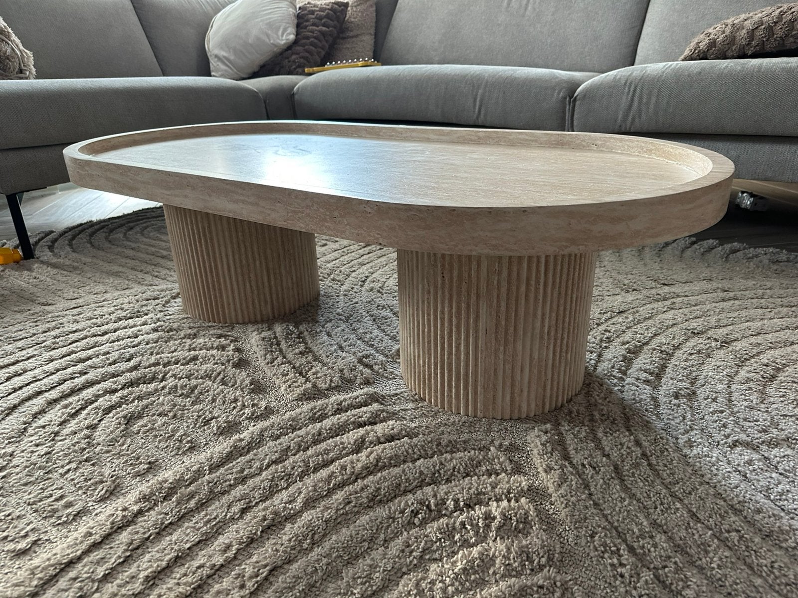 Salontafel travertin sohome, Huis en Inrichting, Tafels | Salontafels, Ophalen, 100 tot 150 cm, 50 tot 100 cm, Zo goed als nieuw