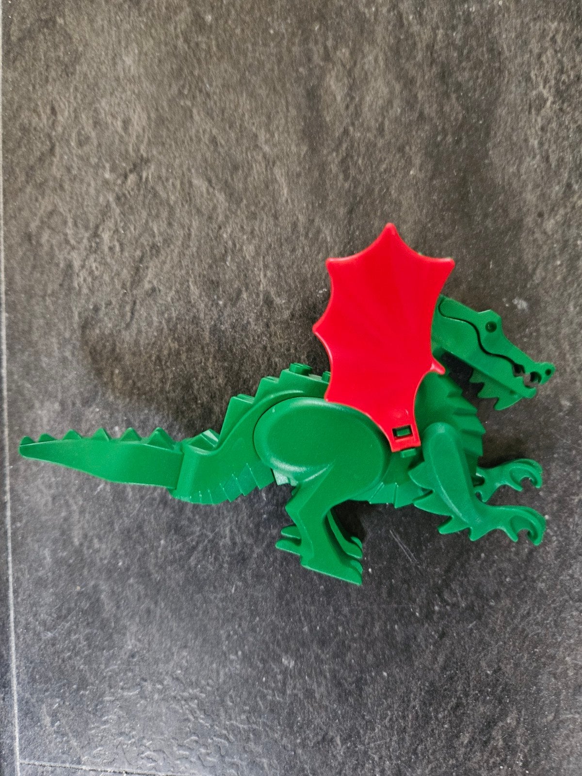 LEGO Castle Draak - Groen met Rode Vleugels, Ophalen of Verzenden
