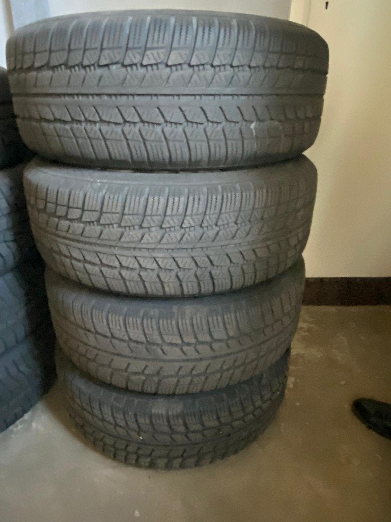 Set van 4 gebruikte winterbanden met velgen, Ophalen, Gebruikt, Banden en Velgen, 17 inch