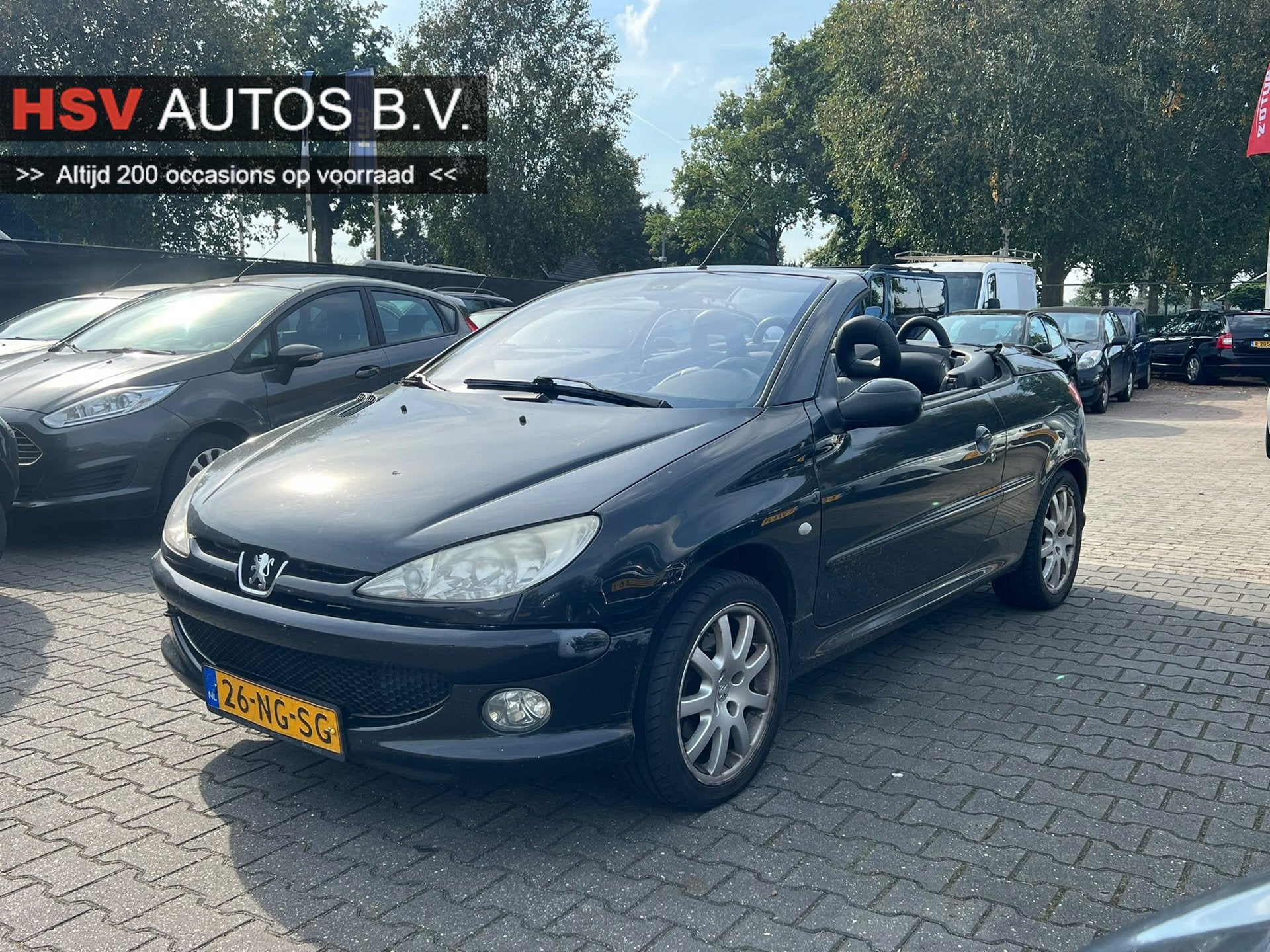 Peugeot 206 CC 2.0-16V airco leer org NL, 13 km/l, Gebruikt, Cabriolet, Origineel Nederlands