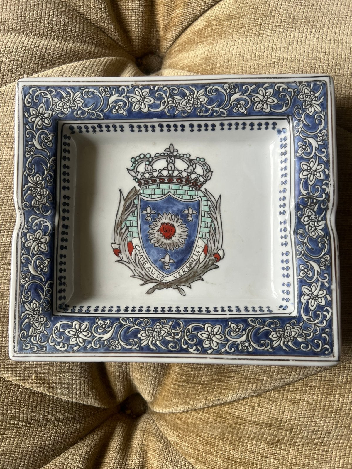 Vintage / Antiek Porseleinen Asbak Versailles Frankrijk., Antiek en Kunst, Ophalen of Verzenden