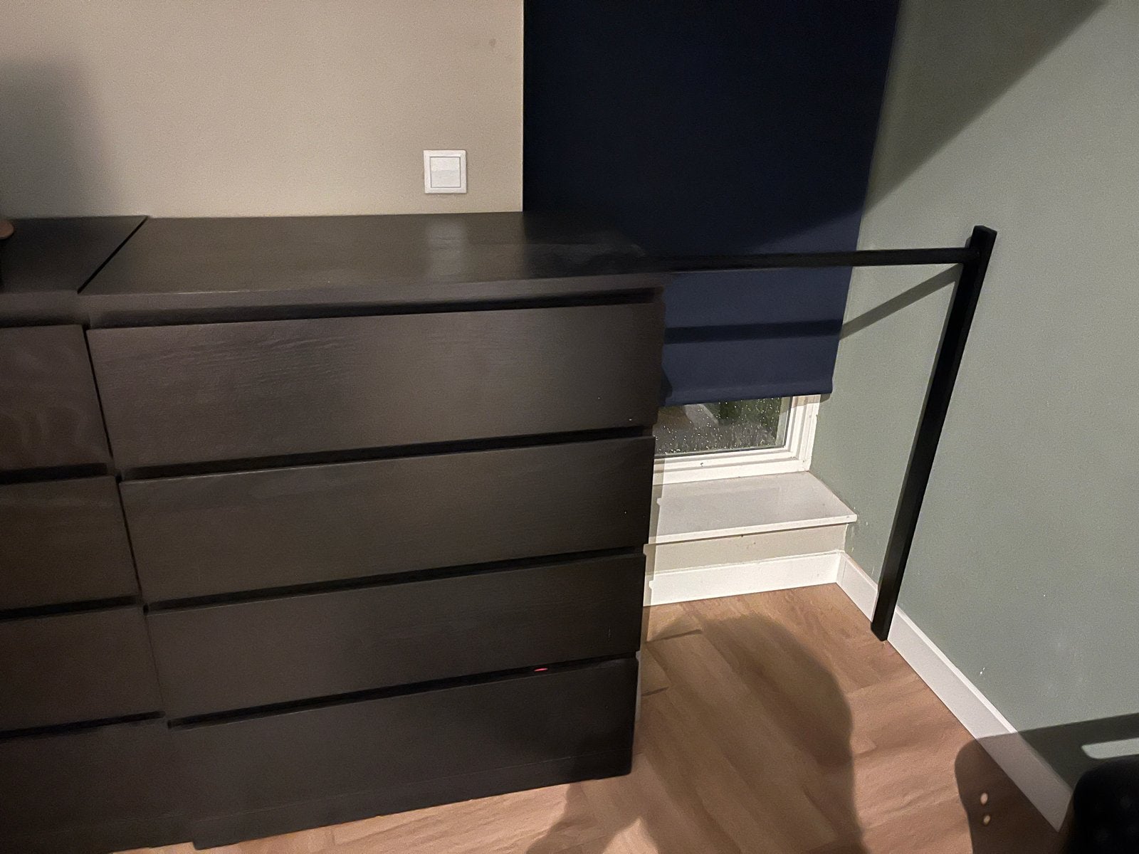 IKEA STORKLINTA laden kast met hangrek - 80x48x100 cm, Gebruikt, 100 tot 150 cm, 25 tot 50 cm, Met hangruimte