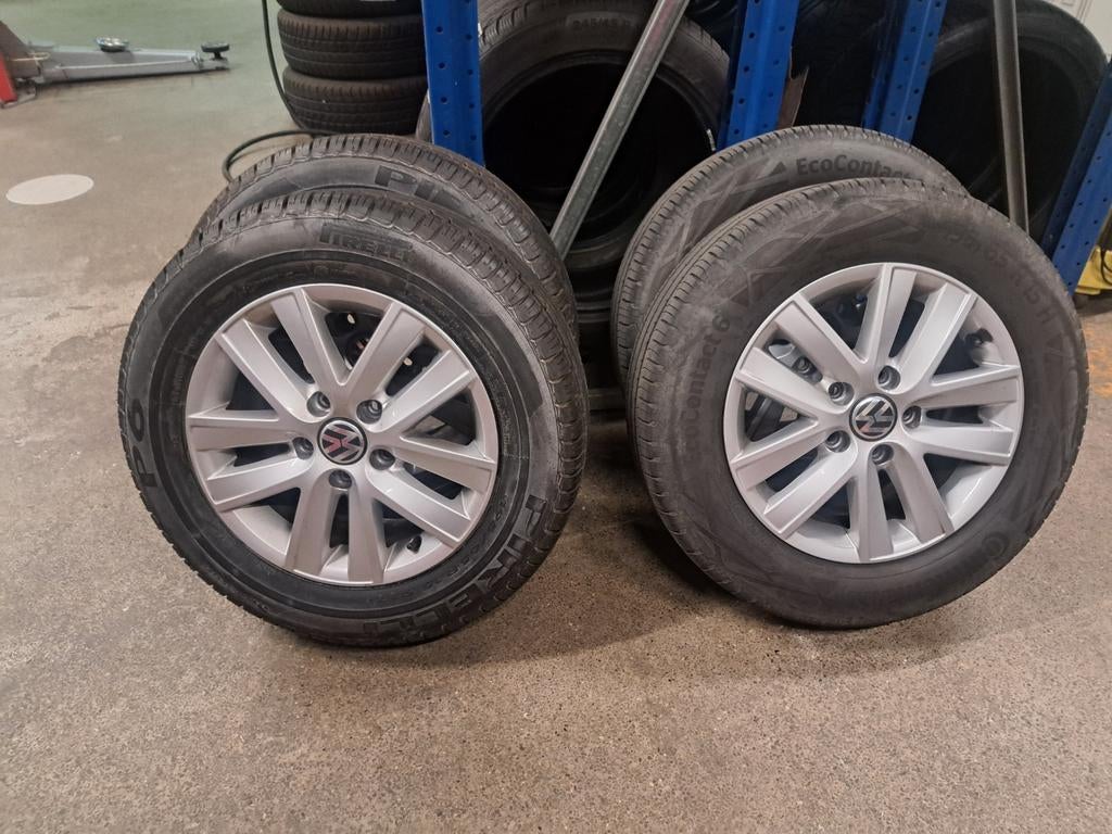 2 sets LMV 15 en 16 inch Caddy/Golf/Bora/Jetta/Touran/enz, Ophalen, Gebruikt, 16 inch, Continental