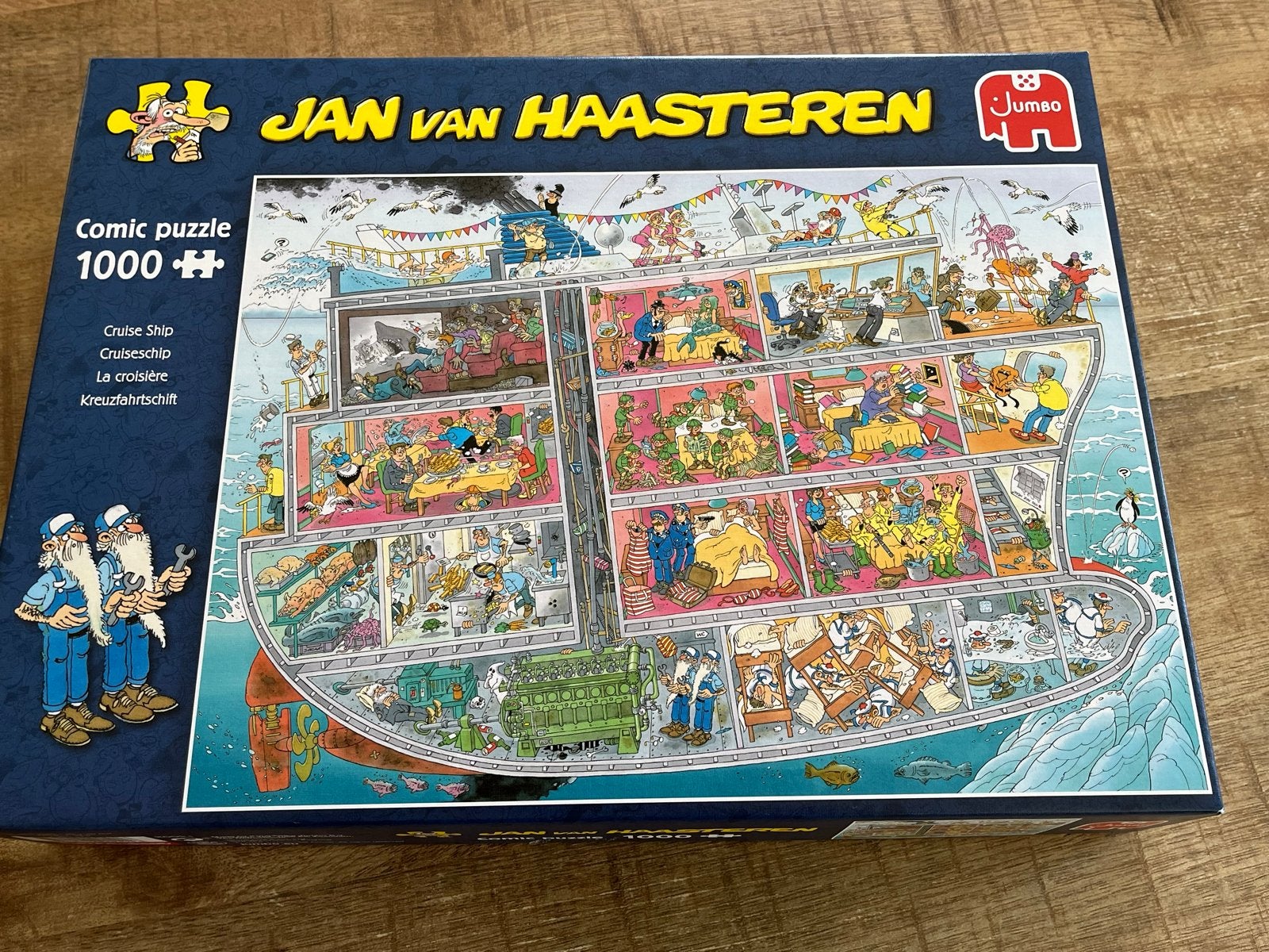 Jan van Haasteren Comic Puzzel - Cruiseschip 1000 stukjes, Ophalen, 500 t/m 1500 stukjes, Zo goed als nieuw, Legpuzzel