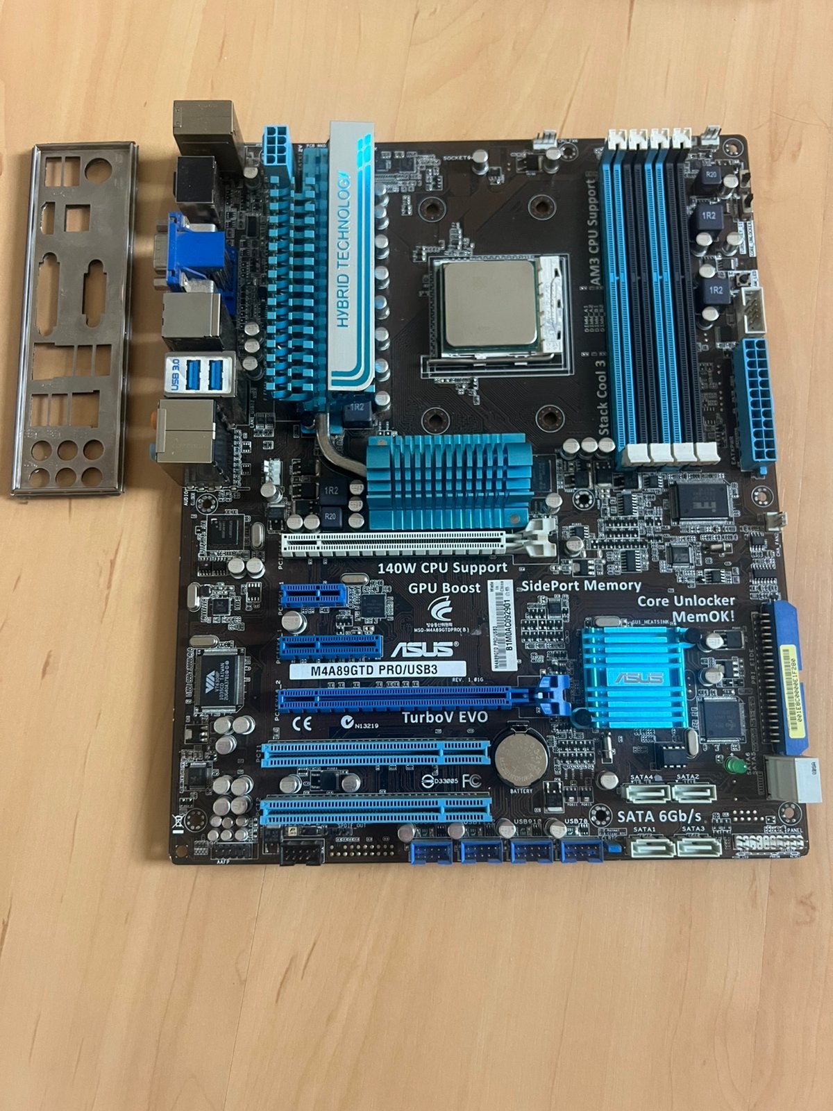 ASUS M4A89GTD PRO/USB3 + AMD FX-8350 8-Core, Ophalen of Verzenden, Gebruikt, AMD, DDR3