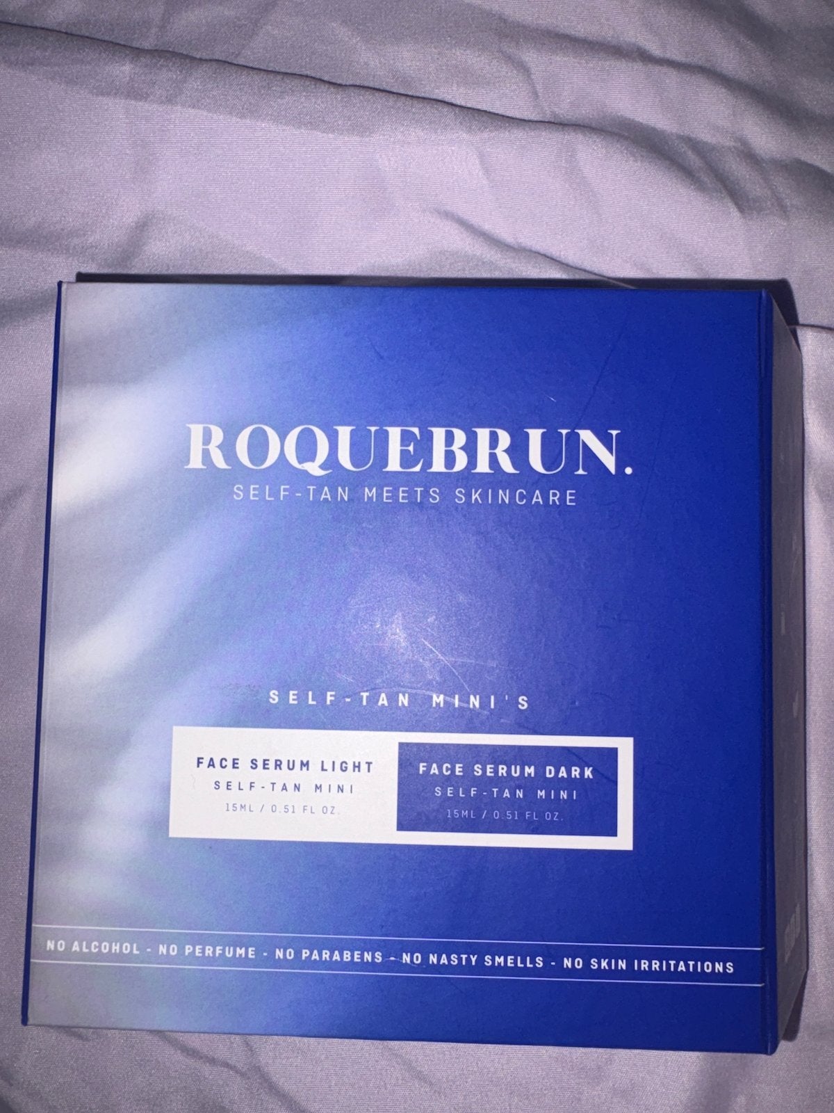Roquebrun Self-Tan Mini's - Light & Dark Face Serum, Ophalen, Zo goed als nieuw, Bodylotion, Crème of Olie