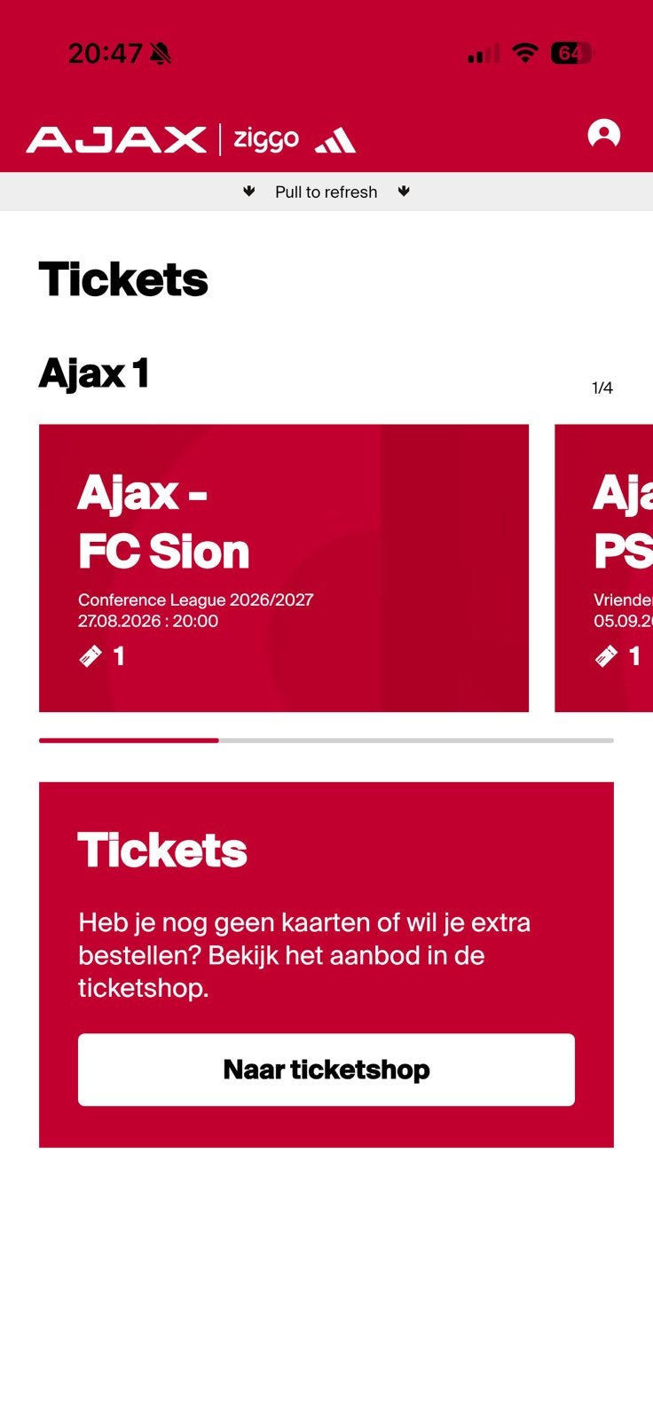 Ajax -  Fc Sion F side kaart, Eén persoon