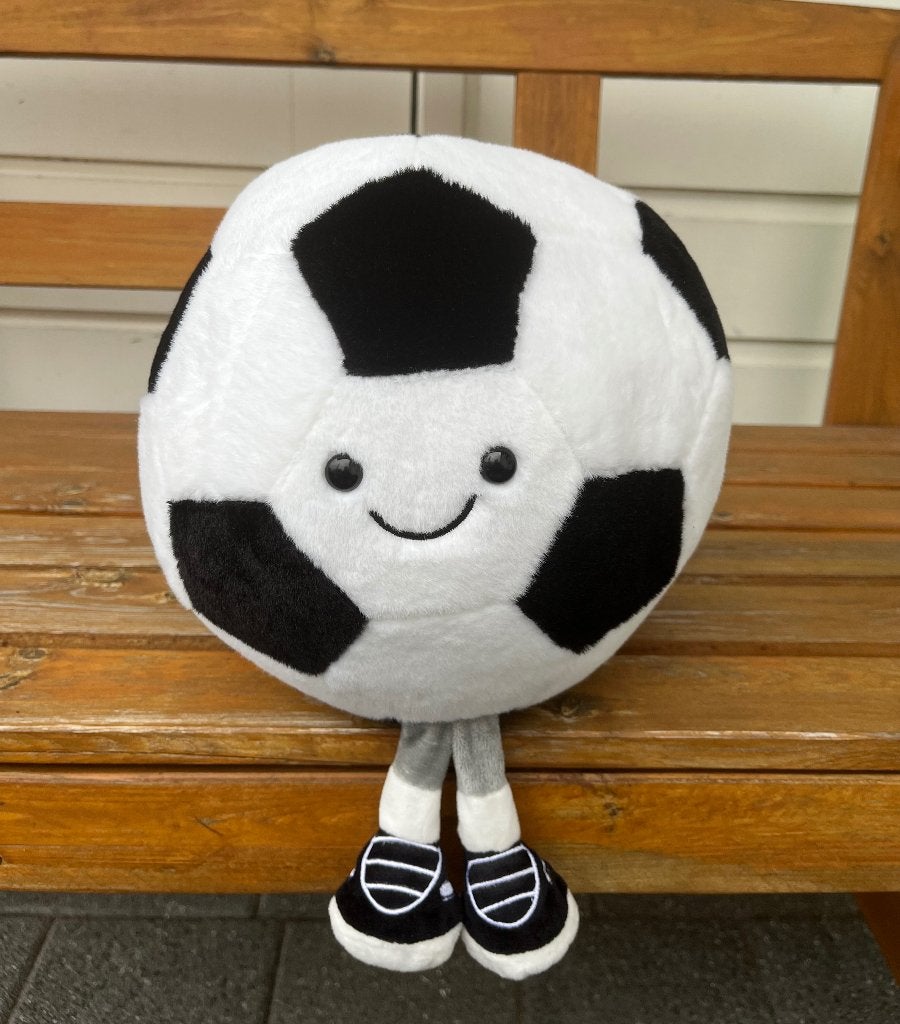 Schattige voetbal knuffel kawaii | 30 cm, Ophalen of Verzenden, Zo goed als nieuw, Overige typen