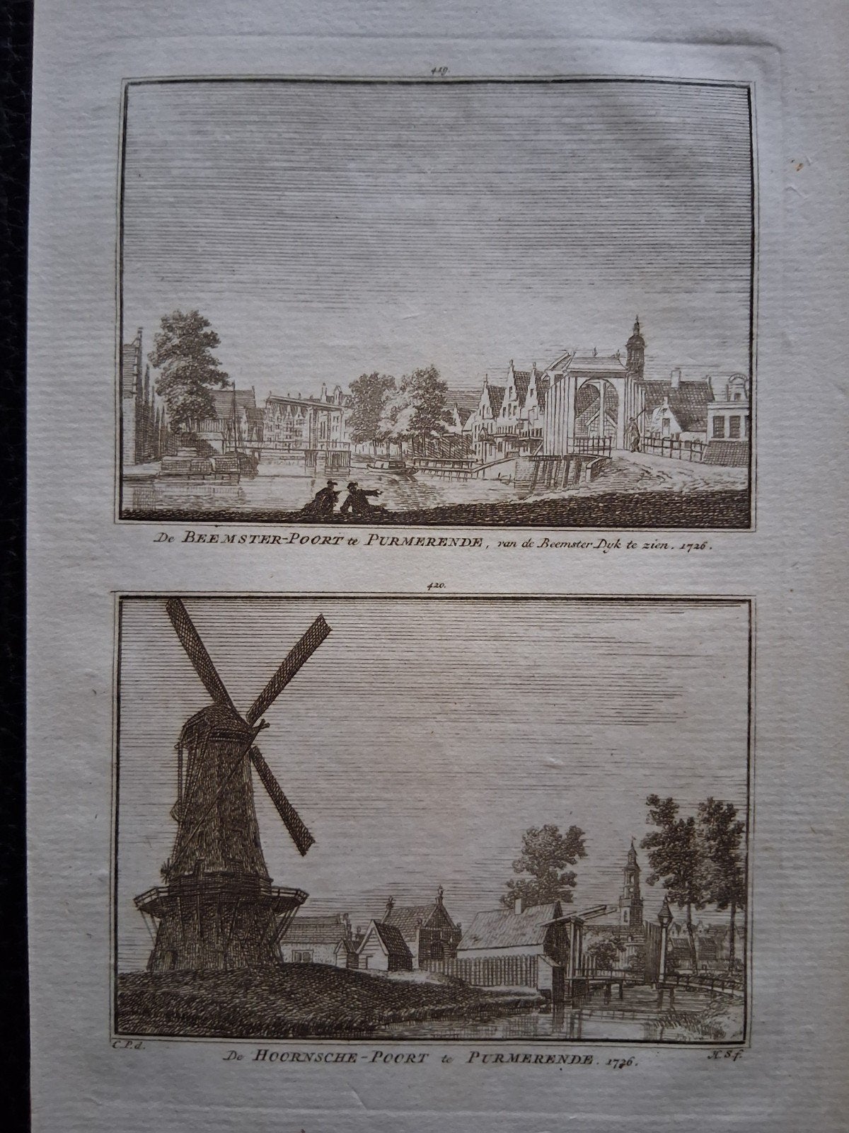 purmerend Beemster-Poort & Hoornsche-Poort, Antiek en Kunst, Kunst | Etsen en Gravures, Ophalen of Verzenden