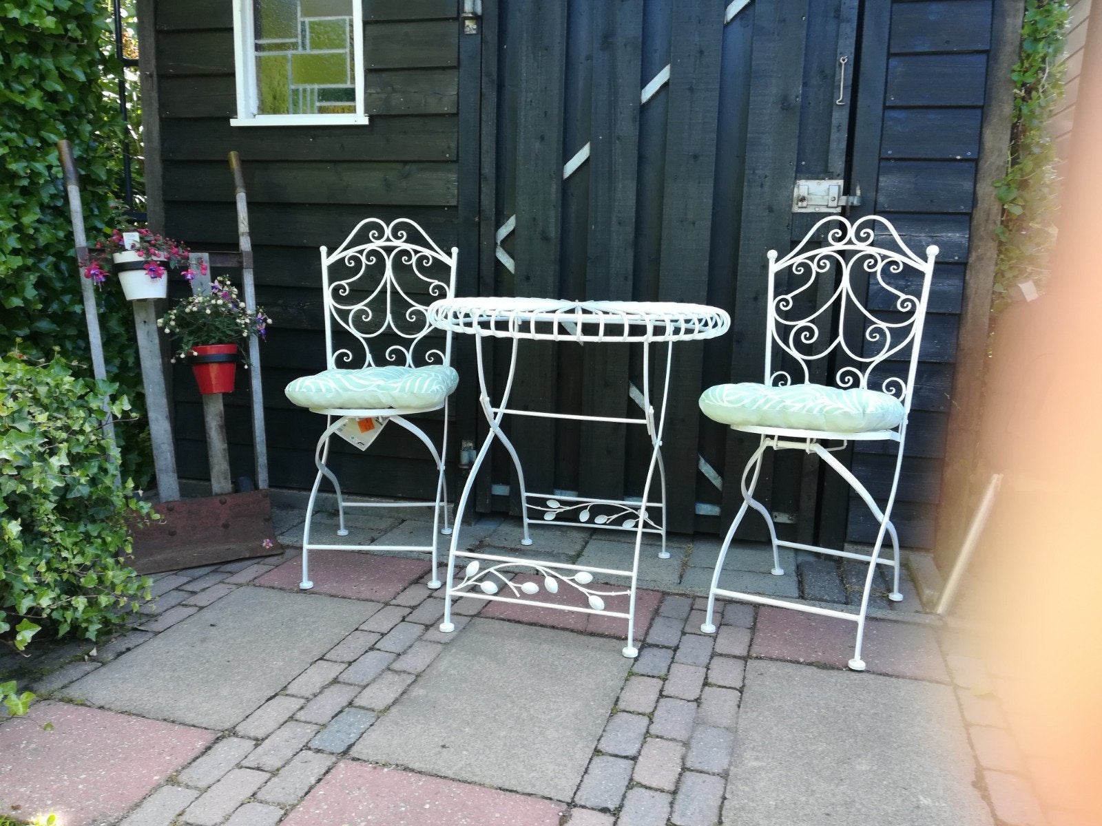 Romantisch metalen tuinset, Tuin en Terras, Tuinsets en Loungesets, Ophalen, Gebruikt, Overige materialen