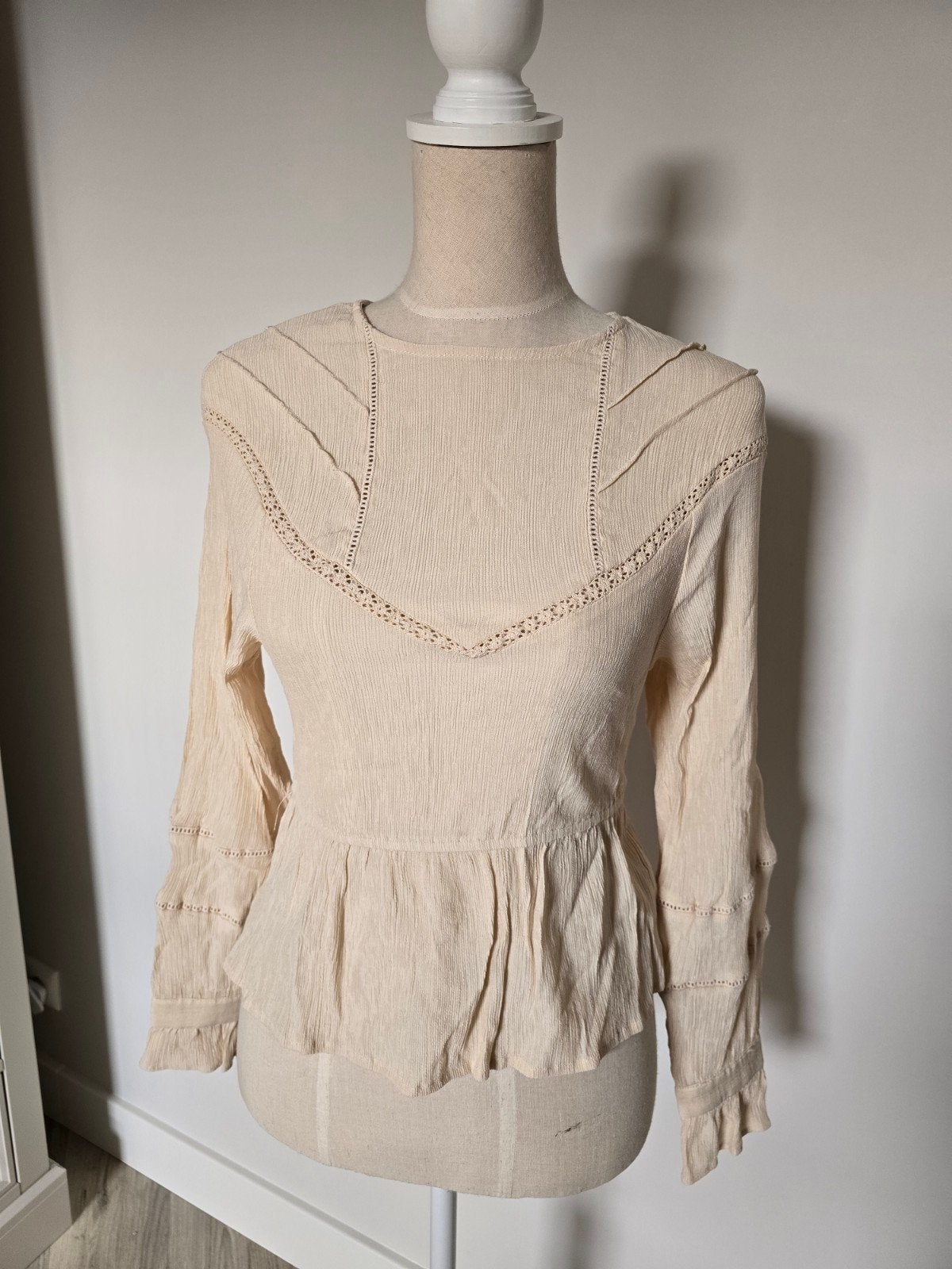 Beige object top maat xs 34, Kleding | Dames, Beige, Object, Ophalen of Verzenden, Zo goed als nieuw