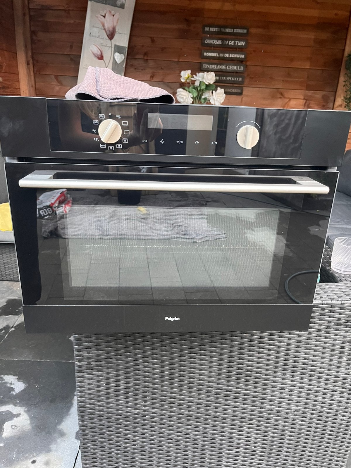 Pelgrim combi magnetron, Witgoed en Apparatuur, Ovens, Gebruikt, Inbouw, Combi-oven, Pelgrim, 45 tot 50 cm, 45 tot 60 cm, Hete lucht