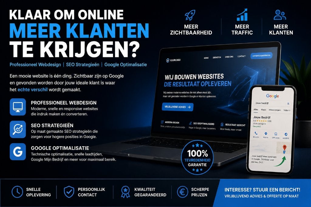 Website maken? Developer, SEO-specialist & marketingstrateeg, Webdesign