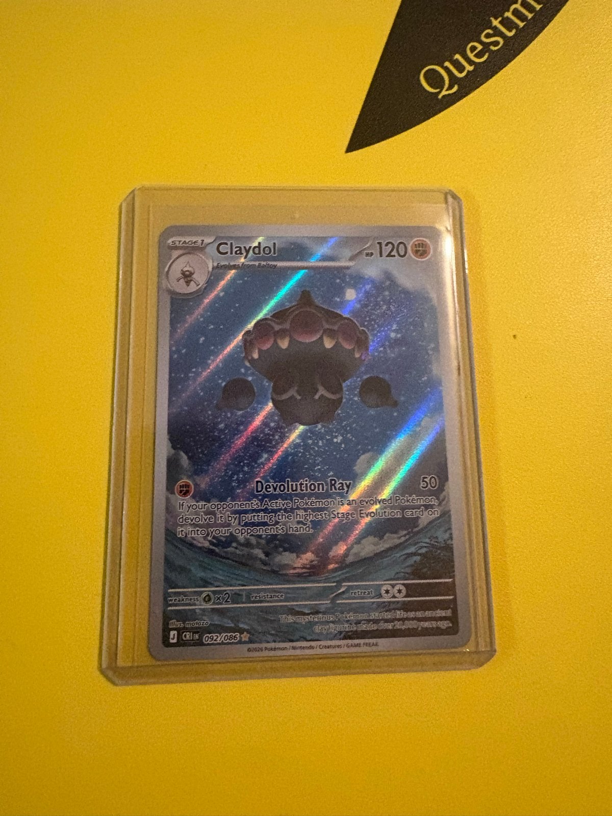 Claydol 092/086 sar- Pokémon Kaart, Ophalen of Verzenden, Zo goed als nieuw, Losse kaart, Foil