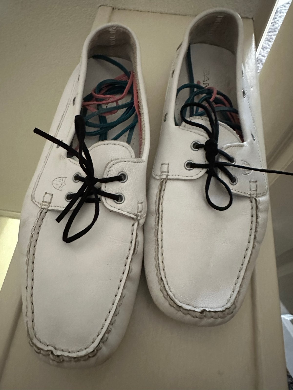 Witte Gant bootschoenen mt 41 met 3 kleuren lederen veters, Kleding | Dames, Schoenen, Wit, Overige typen, Ophalen of Verzenden