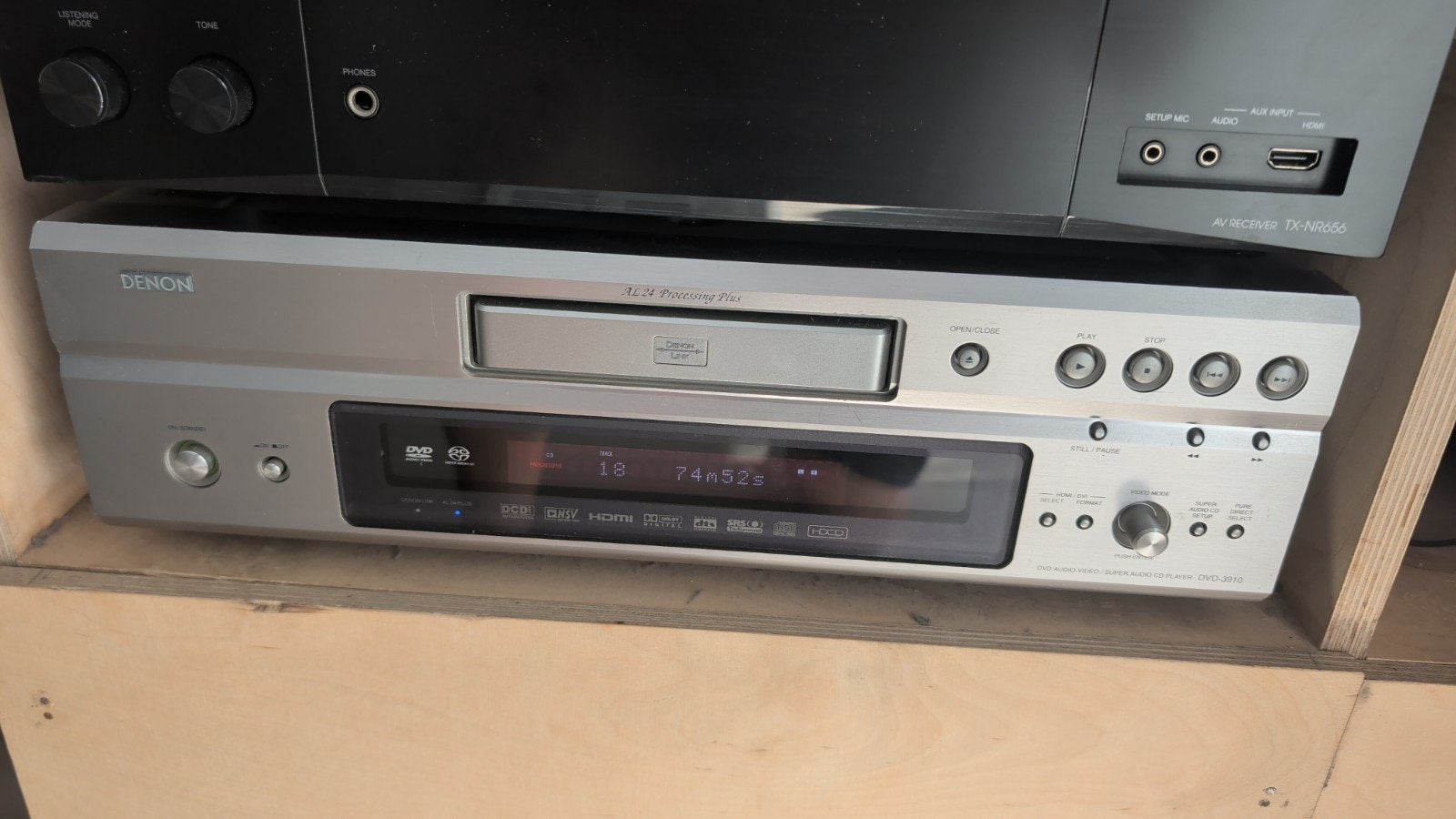 Denon DVD-3910 Zilver - High-End DVD/SACD/CD Speler, Audio, Tv en Foto, Dvd-spelers, Ophalen of Verzenden, Gebruikt, Dvd-speler