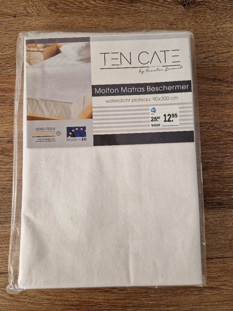 Molton matras beschermer 90x200 cm, Eenpersoons, Nieuw, Ophalen of Verzenden, Wit