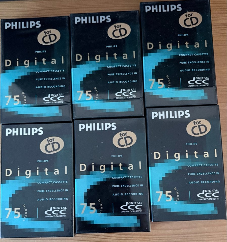 6 Philips DCC tapes 75 min - Nieuw in verpakking, Cd's en Dvd's, 2 t/m 25 bandjes, Overige genres, Ophalen of Verzenden, Nieuw in verpakking