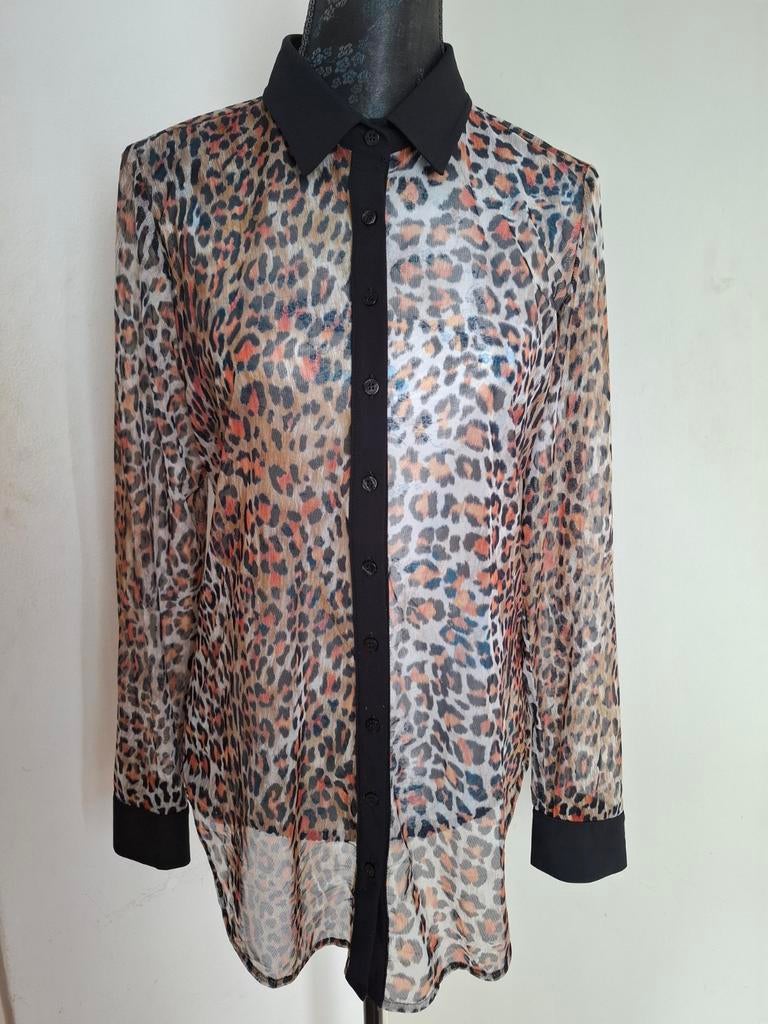 Studio Anneloes  panterprint blouse – maat M, Maat 38/40 (M), Studio Anneloes, Bruin, Verzenden