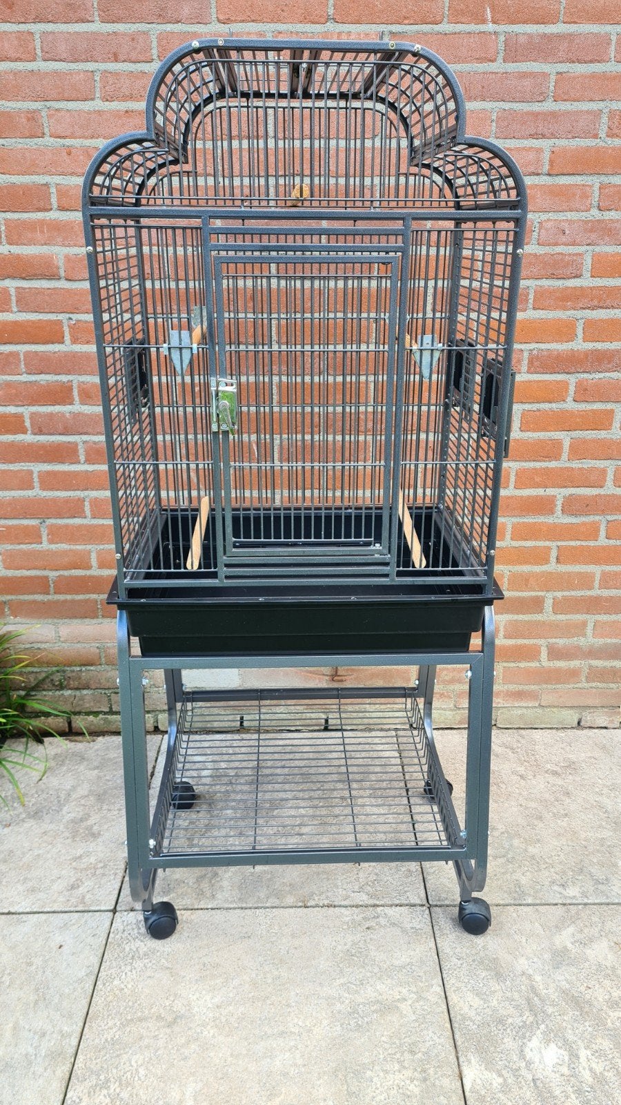 Vogelkooi op onderstel, Ophalen, Zo goed als nieuw, Metaal, Vogelkooi