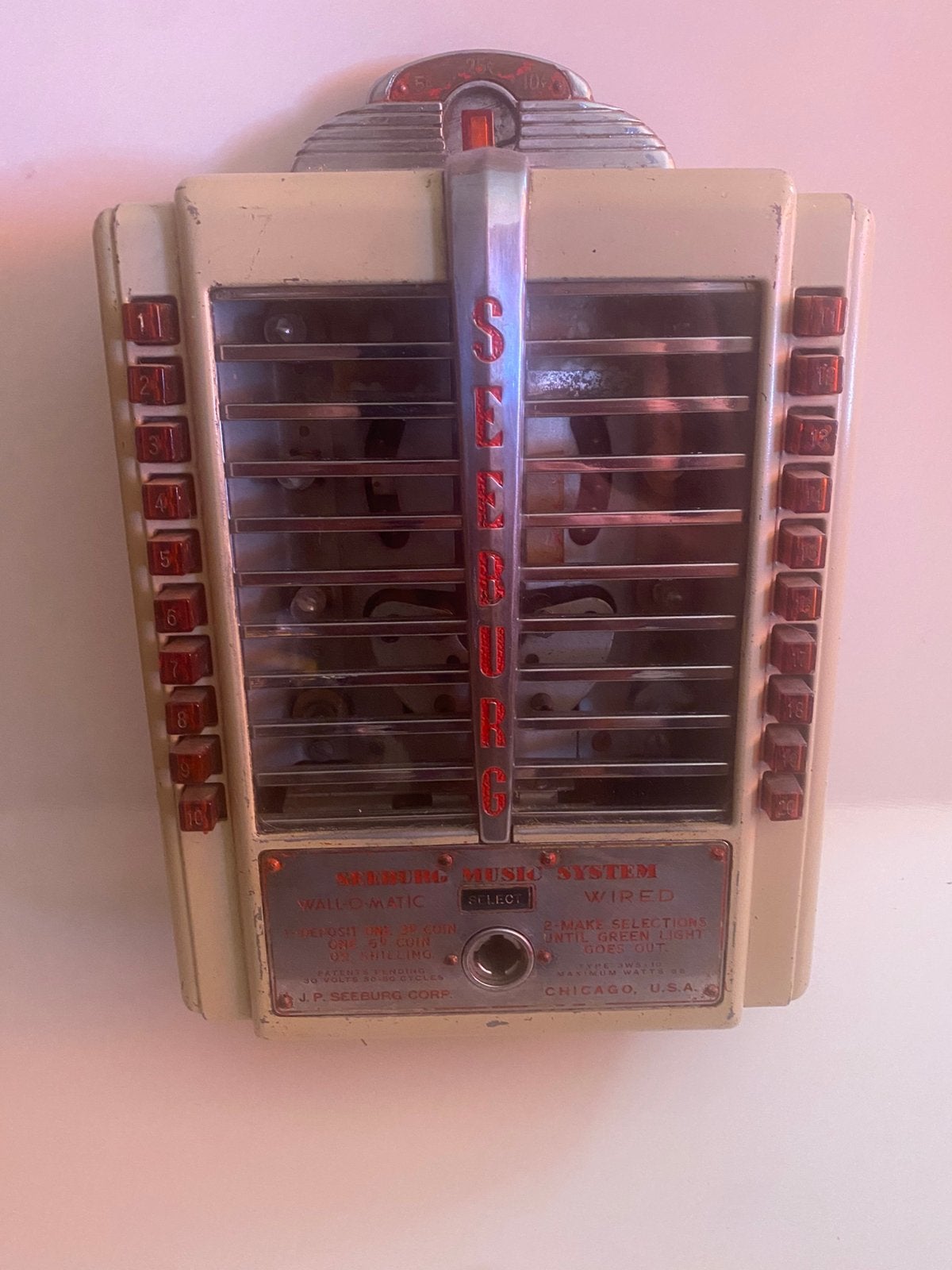 Seeburg wall o matic jaren 40, Verzamelen, Automaten | Jukeboxen, Ophalen of Verzenden, Gebruikt, Voor 1950, Seeburg
