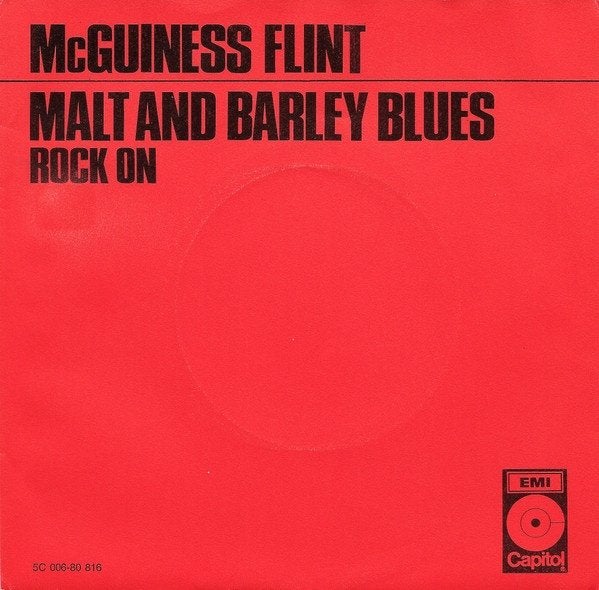 McGuiness Flint "Malt And Barley Blues b/w Rock On" (1971), Gebruikt, 7 inch, Pop, Fotohoes
