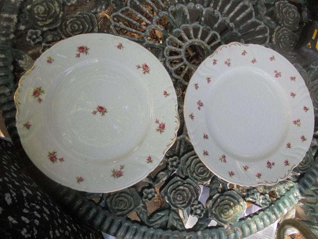 2 x Gebakschaal (Winterling) Bavaria met roze roosjes, Ophalen of Verzenden
