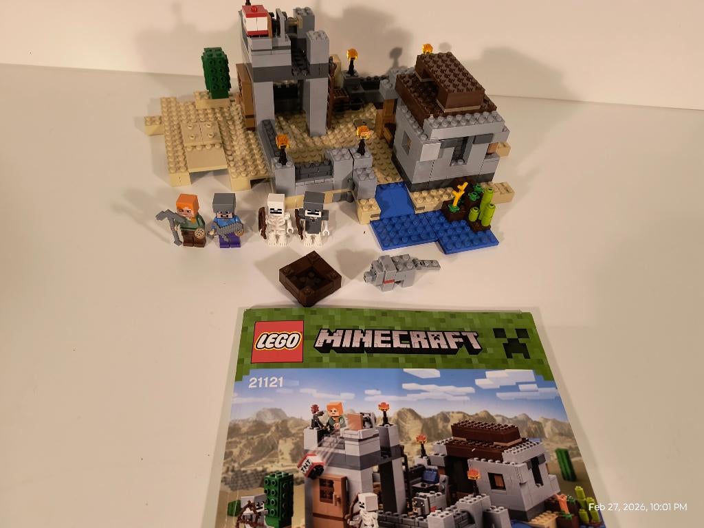 LEGO Minecraft 21121 The Desert Outpost compleet setje, Kinderen en Baby's, Speelgoed | Duplo en Lego, Ophalen of Verzenden, Zo goed als nieuw