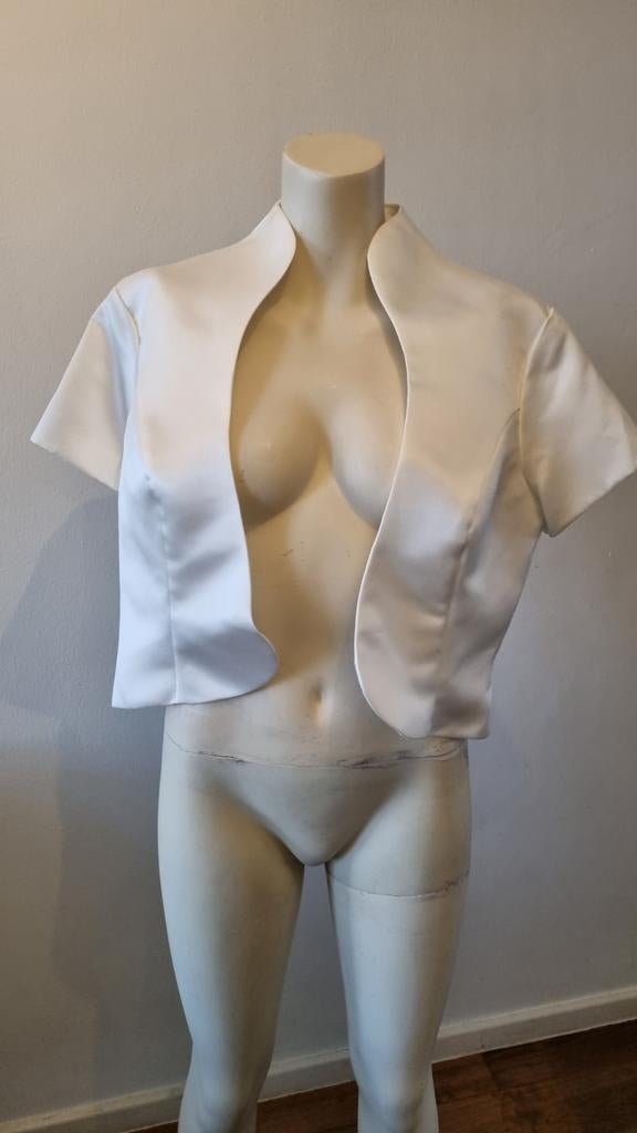 Witte Bolero Jasje - Maat 40, Maat 38/40 (M), Galajurk, Wit, Nieuw