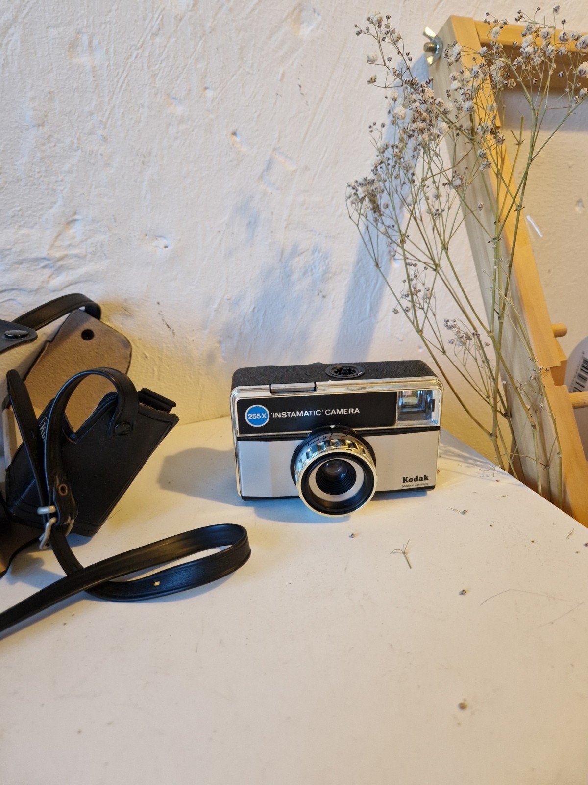 Vintage Kodak 255X Instamatic Camera met hoes, Ophalen of Verzenden, Gebruikt, Compact, Kodak